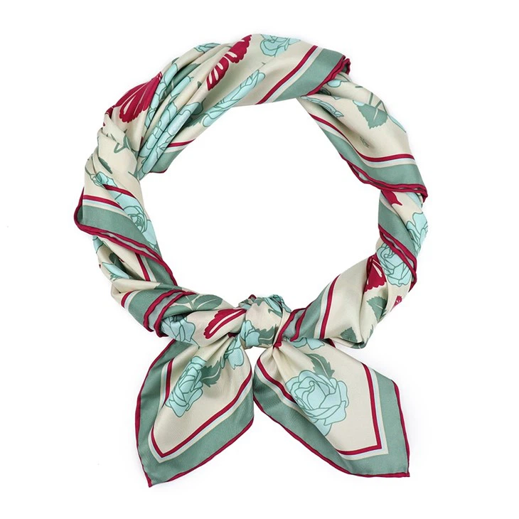 Floral Print Silk Scarf