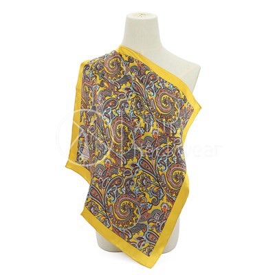 Lenço Estampado Amarelo